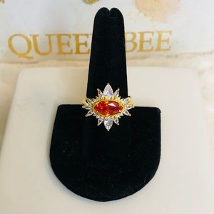 Bomb Party Orange Sapphire & White Topaz